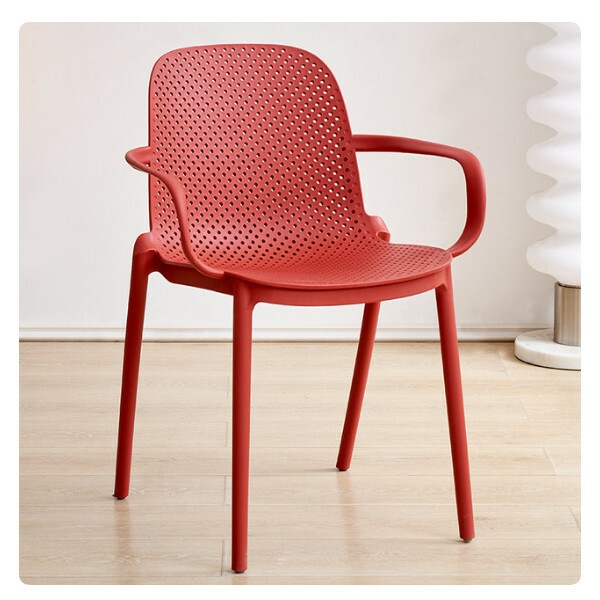 Hot style rubber chair armchair Nordic simple living room chair (dark red)