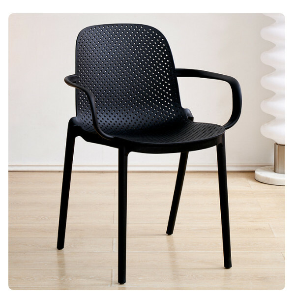 Hot style rubber chair armchair Nordic simple living room chair (black)