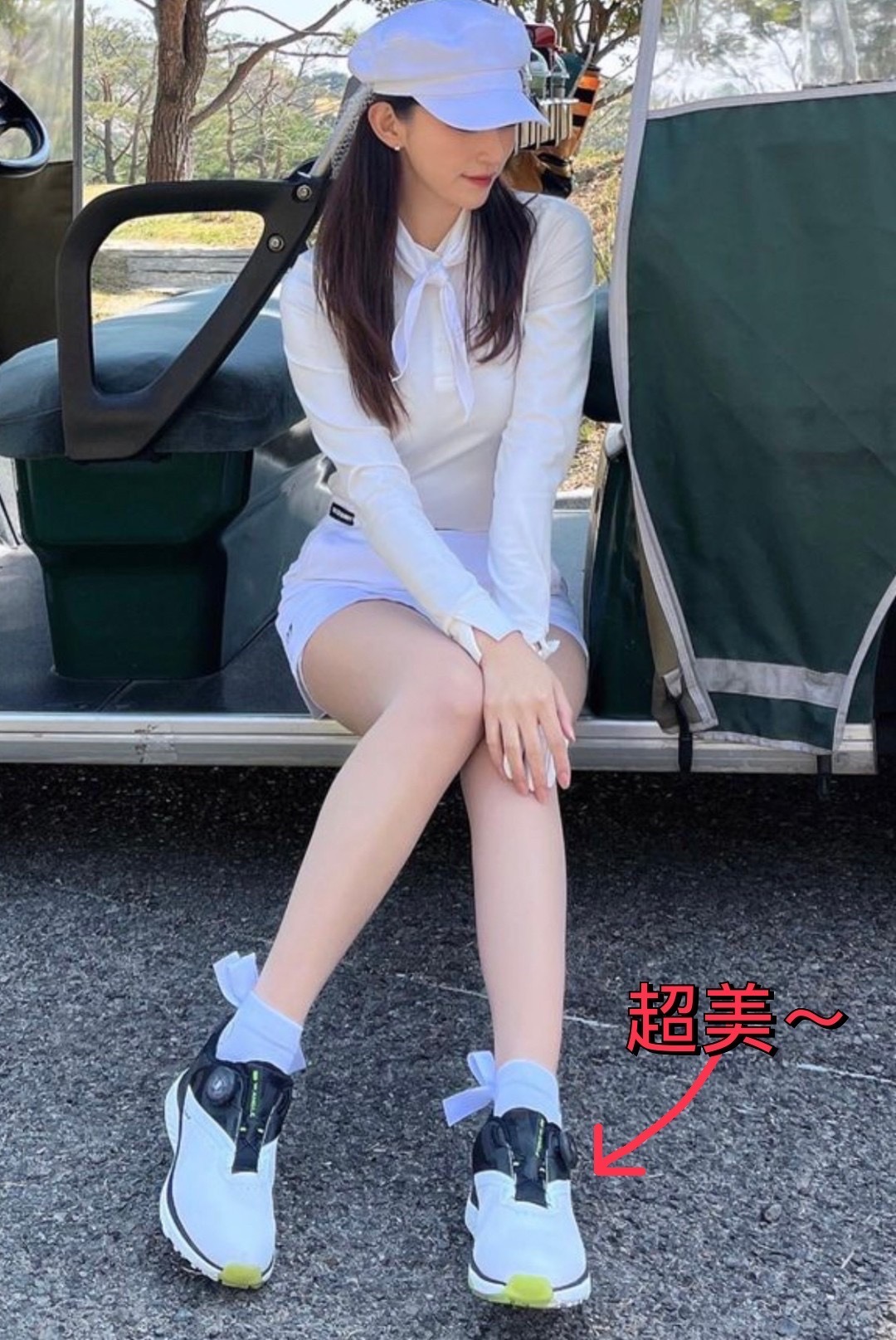 雙11🔥 「現貨」韓風WIDEANGLE GOLF 高質感皮革 對比雙配色 BOA科技旋鈕 高爾夫球鞋（無釘）