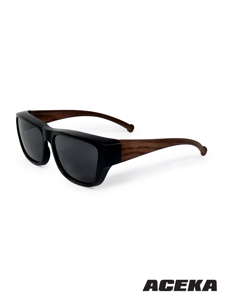 TRENDY 黑曜曦光全罩式偏光墨鏡(包覆式套鏡)