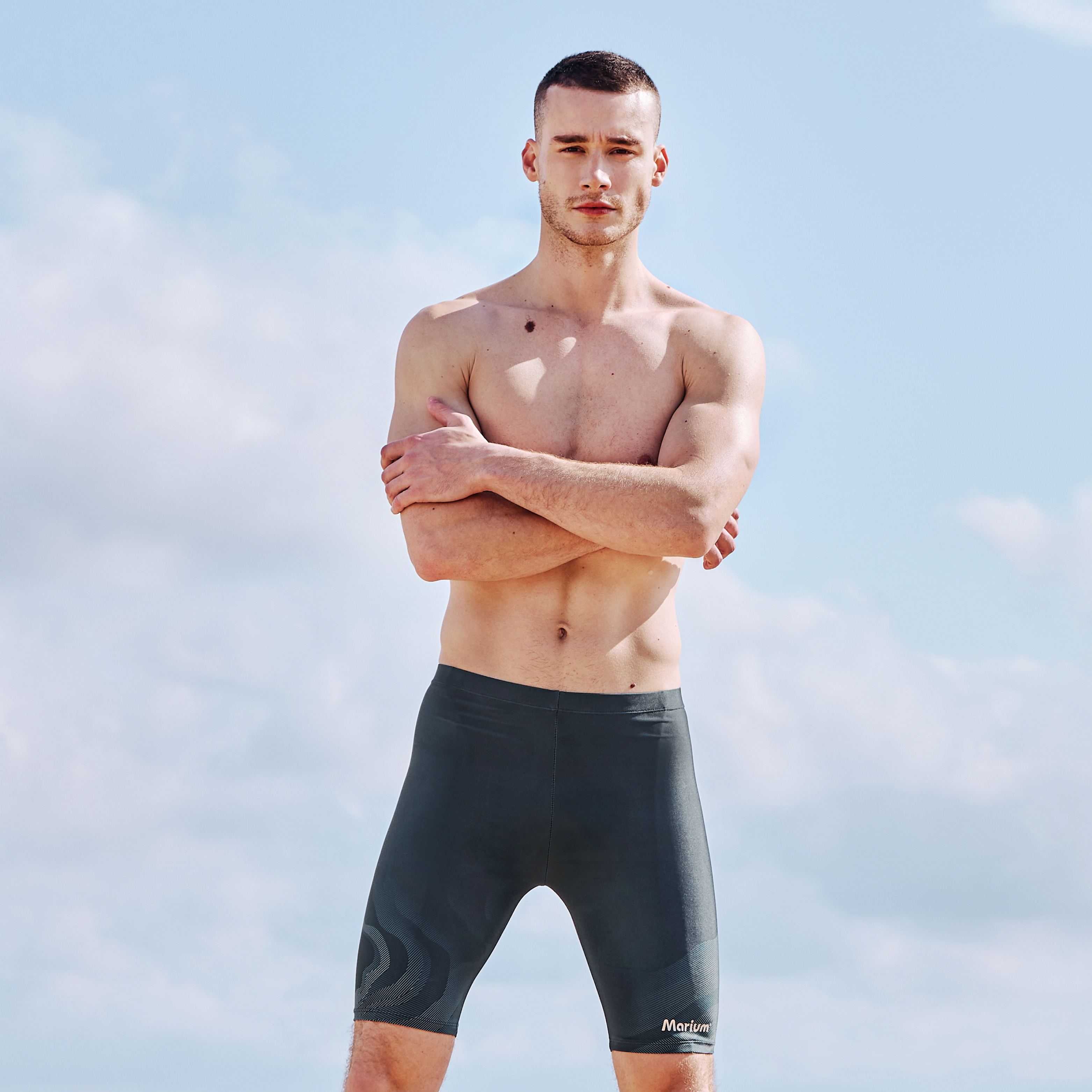 MAR-24172 休閒五分褲 - 礦石紋理