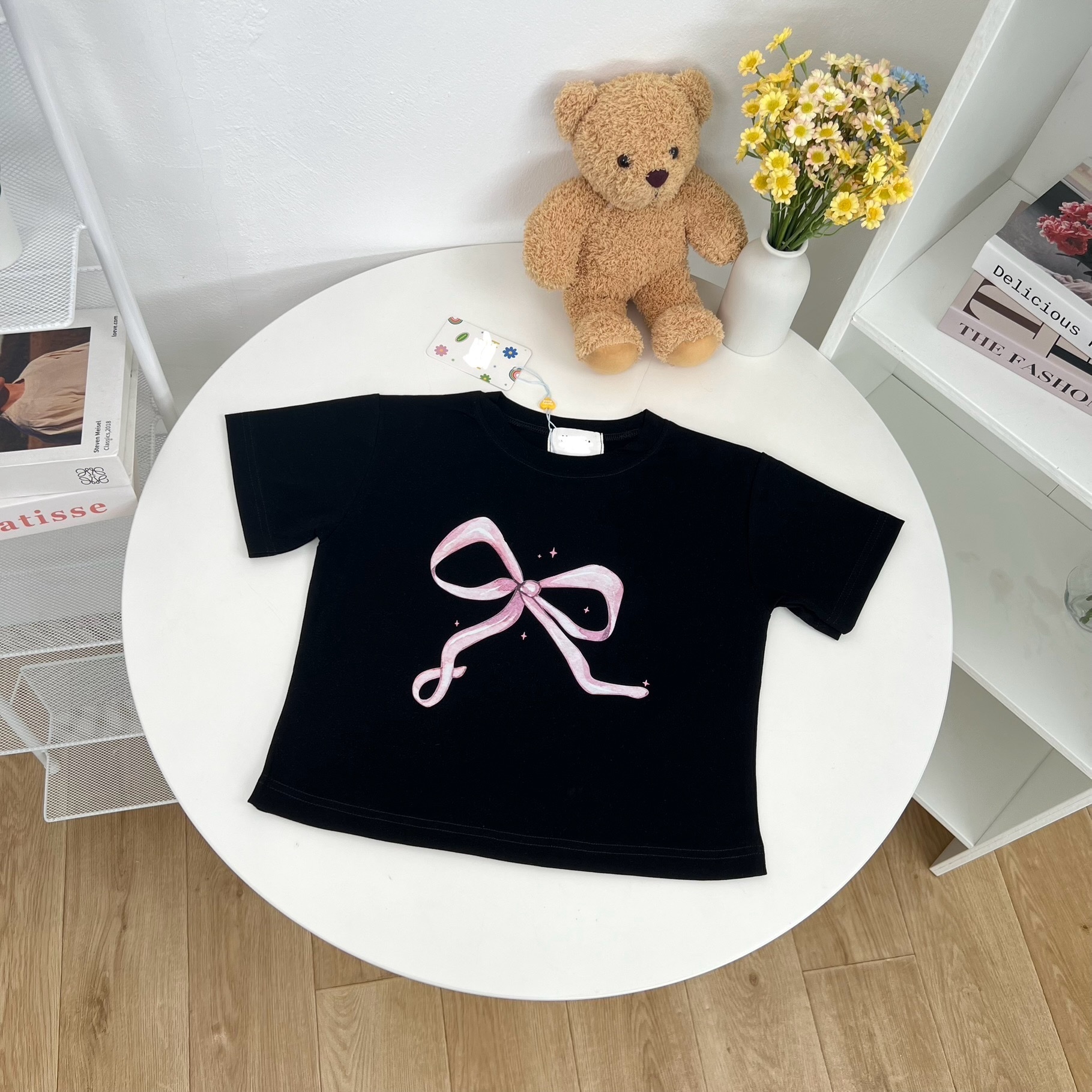 [現貨] TH RIBBON CROP TOP (BLACK)