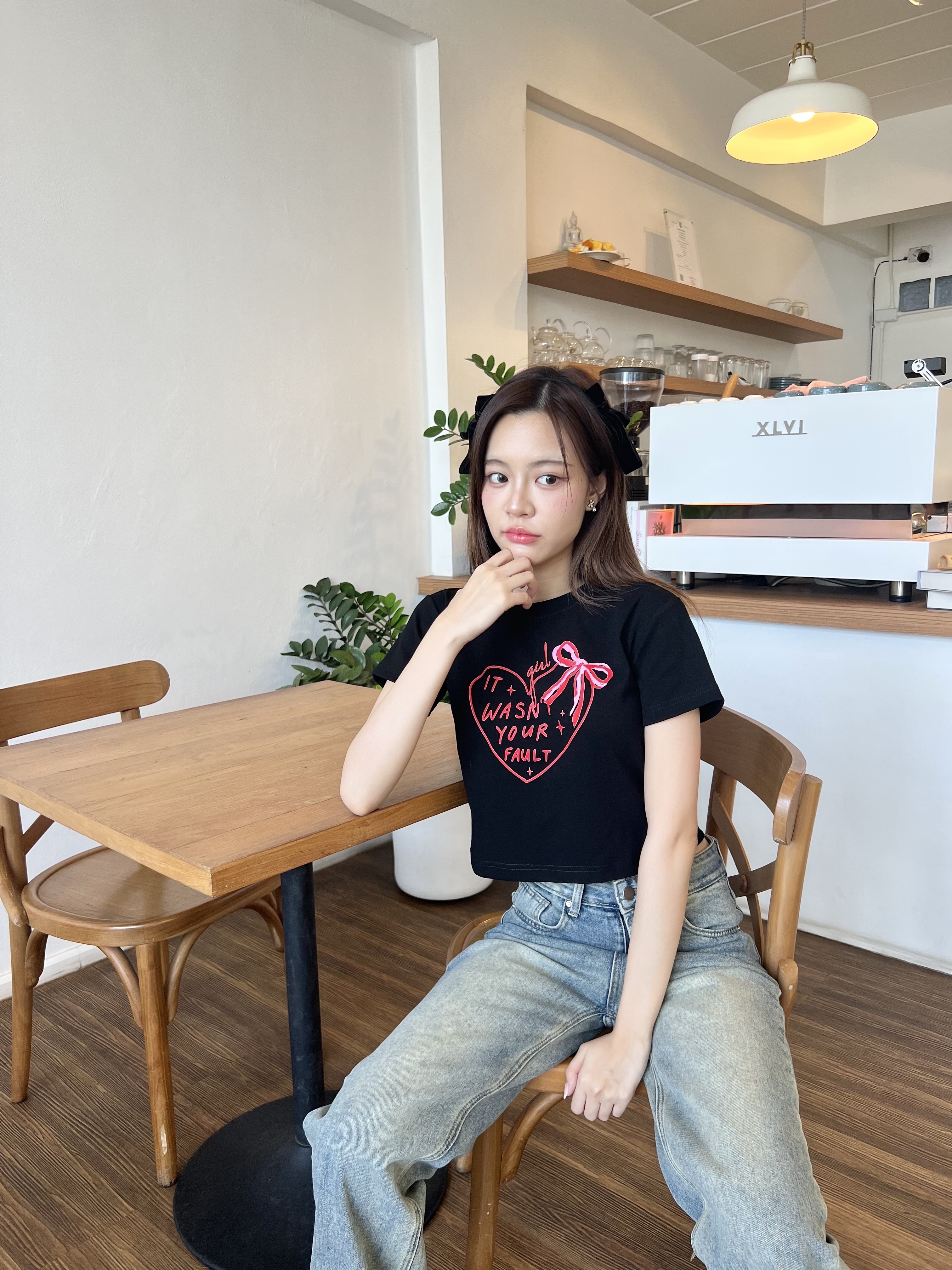 [現貨] TH 'IT WASNT YOUR FAULT'  CROP TOP (BLACK)