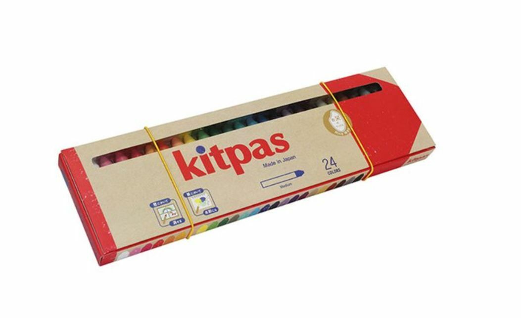 KITPAS 可水洗米製蠟筆24色 Kitpas Rice Bran Wax Art Crayons 24 Colors