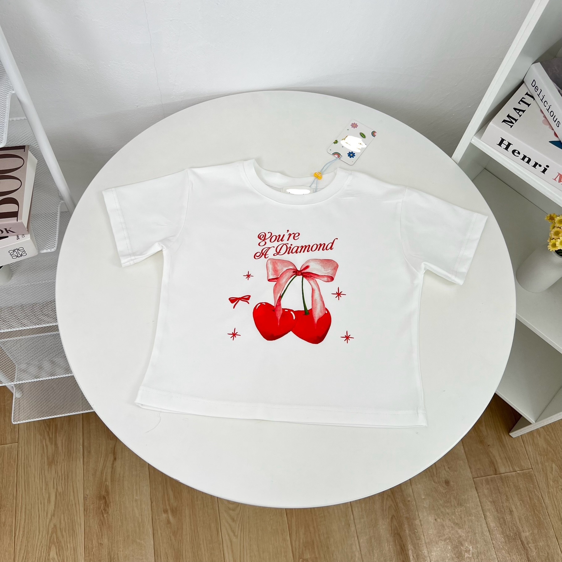 [現貨] TH CHERRY DIAMOND CROP TEE (WHITE)