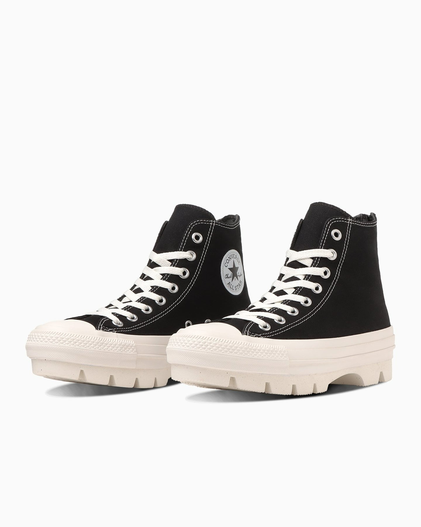 限時特價預購┃店鋪限定 CONVERSE ALL STAR Ⓡ CHUNK BACKZIP HI  帆布 後拉鍊 黑色 奶油底 厚底 高筒