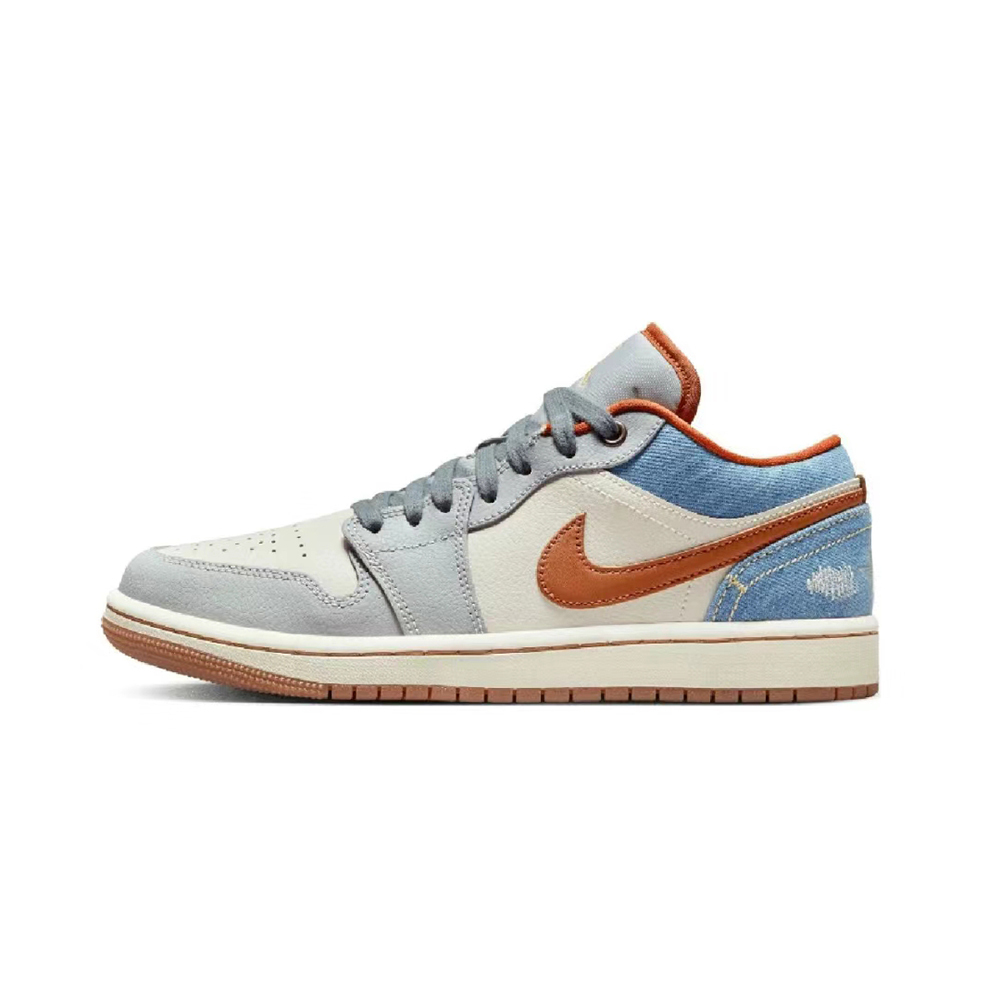W Air Jordan 1 Low SE Phantom 拼接 丹寧牛仔 FZ5045-091