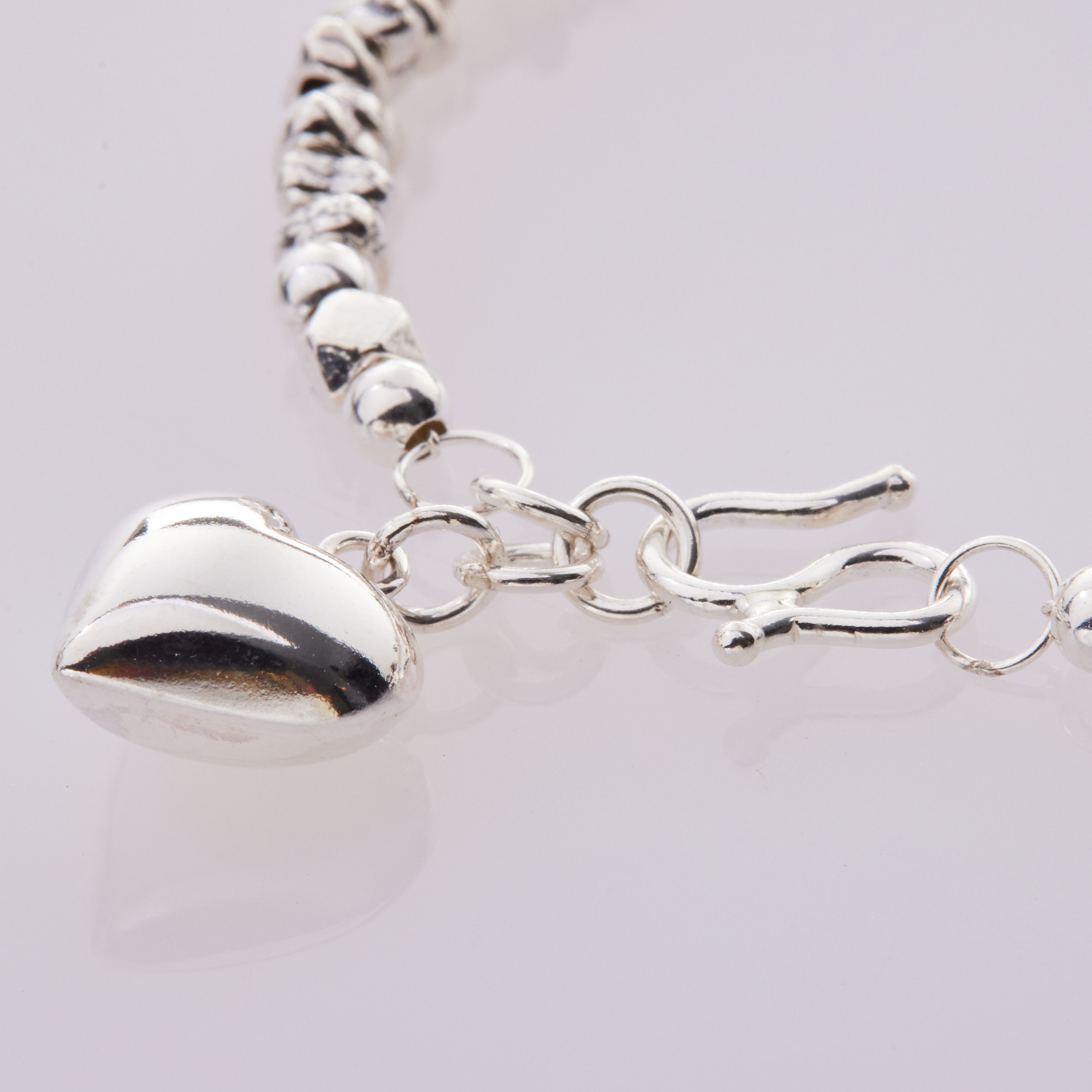 B210  |純銀愛心手鍊