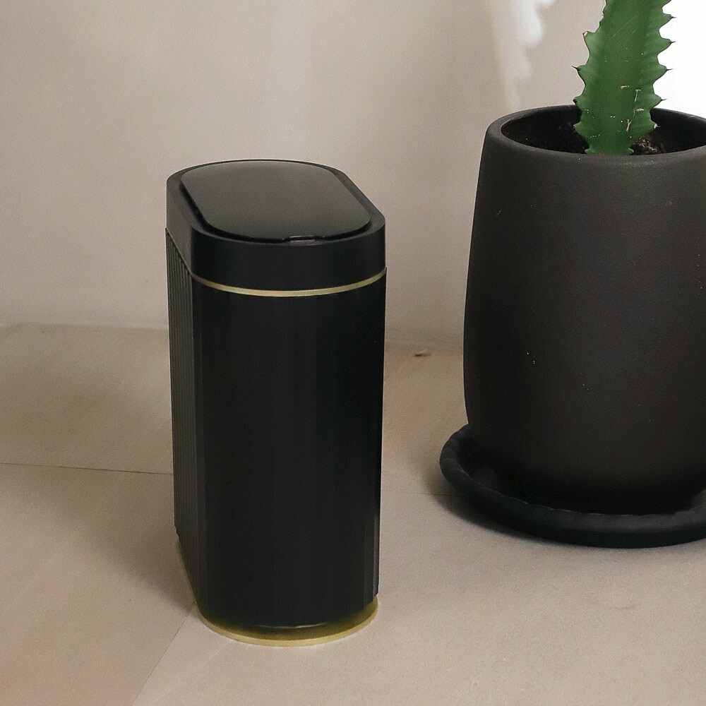 7L防水感應垃圾桶 ELPH5712黑金