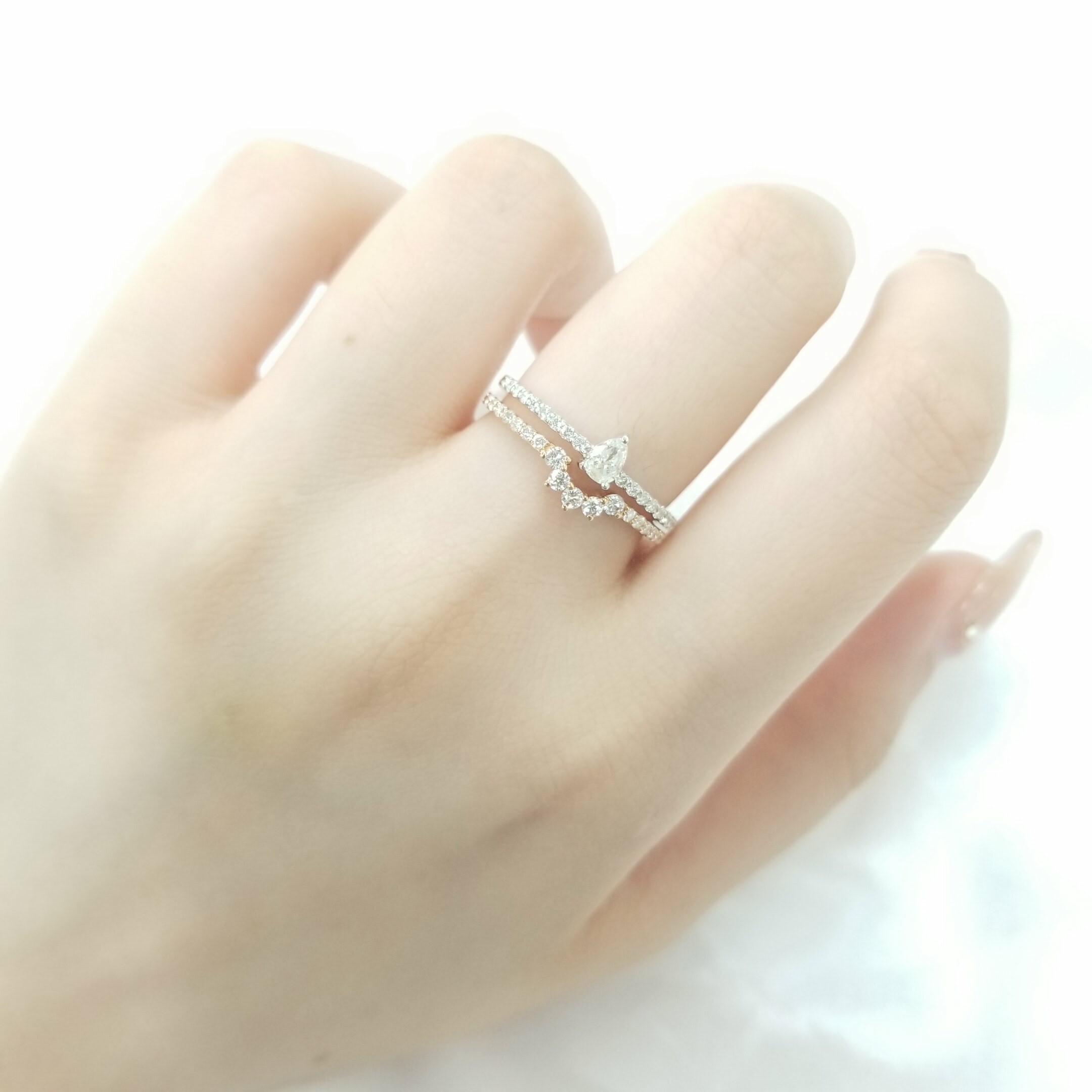 18K Gold 0.55ct Pear Shaped Diamond Ring