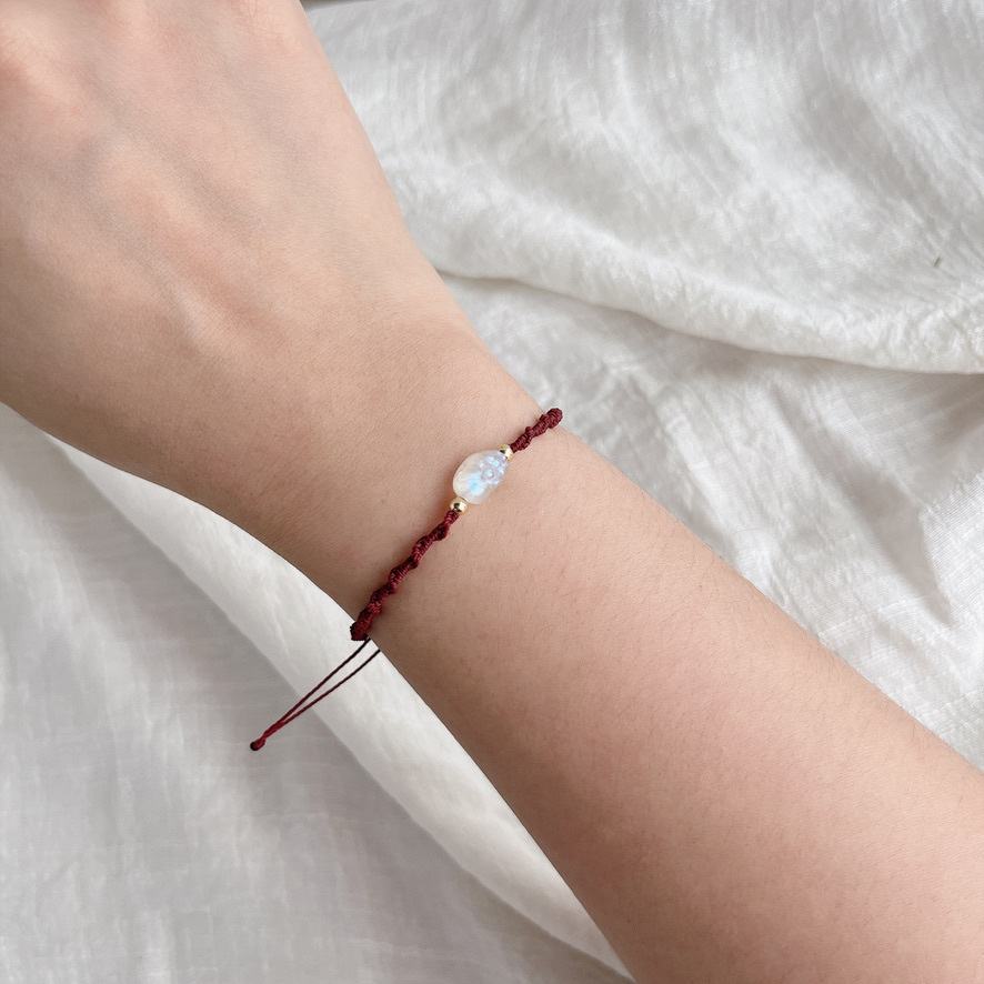 月光石小貔貅．安睡進財手繩