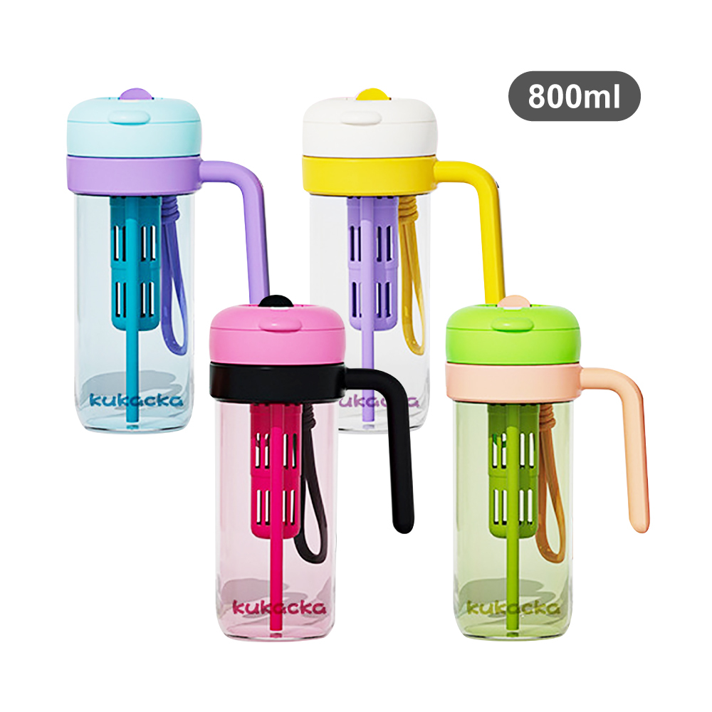 元氣熊 大容量把手雙飲杯 800ml 共4色