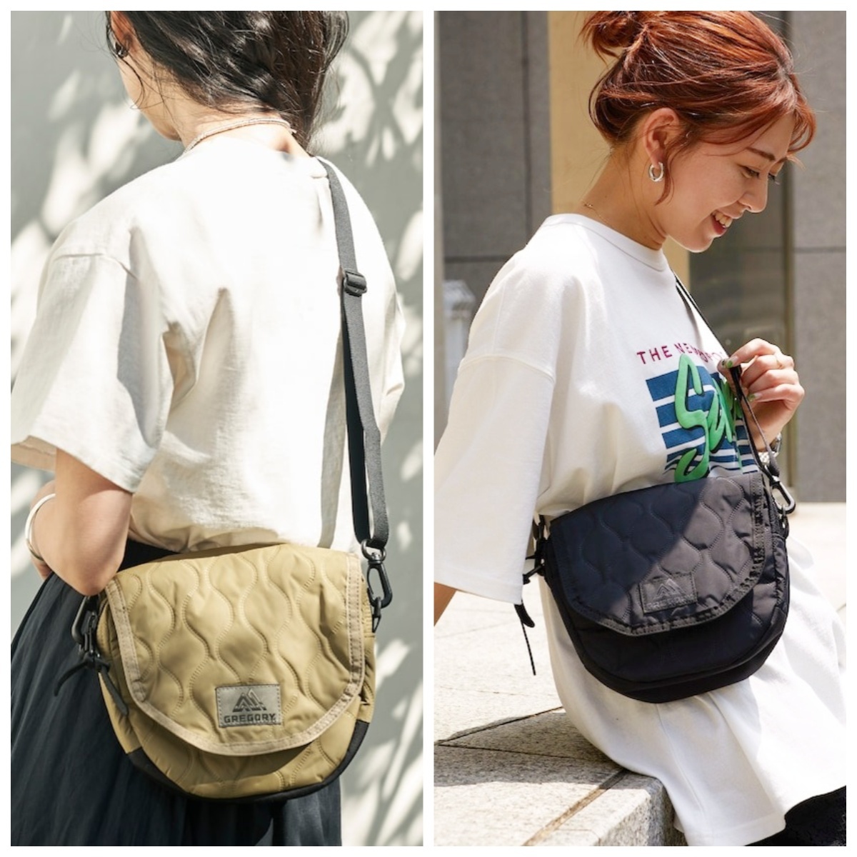 預購┃日本GREGORY × FREAK'S STORE 別注絎縫菱格翻蓋斜背小包