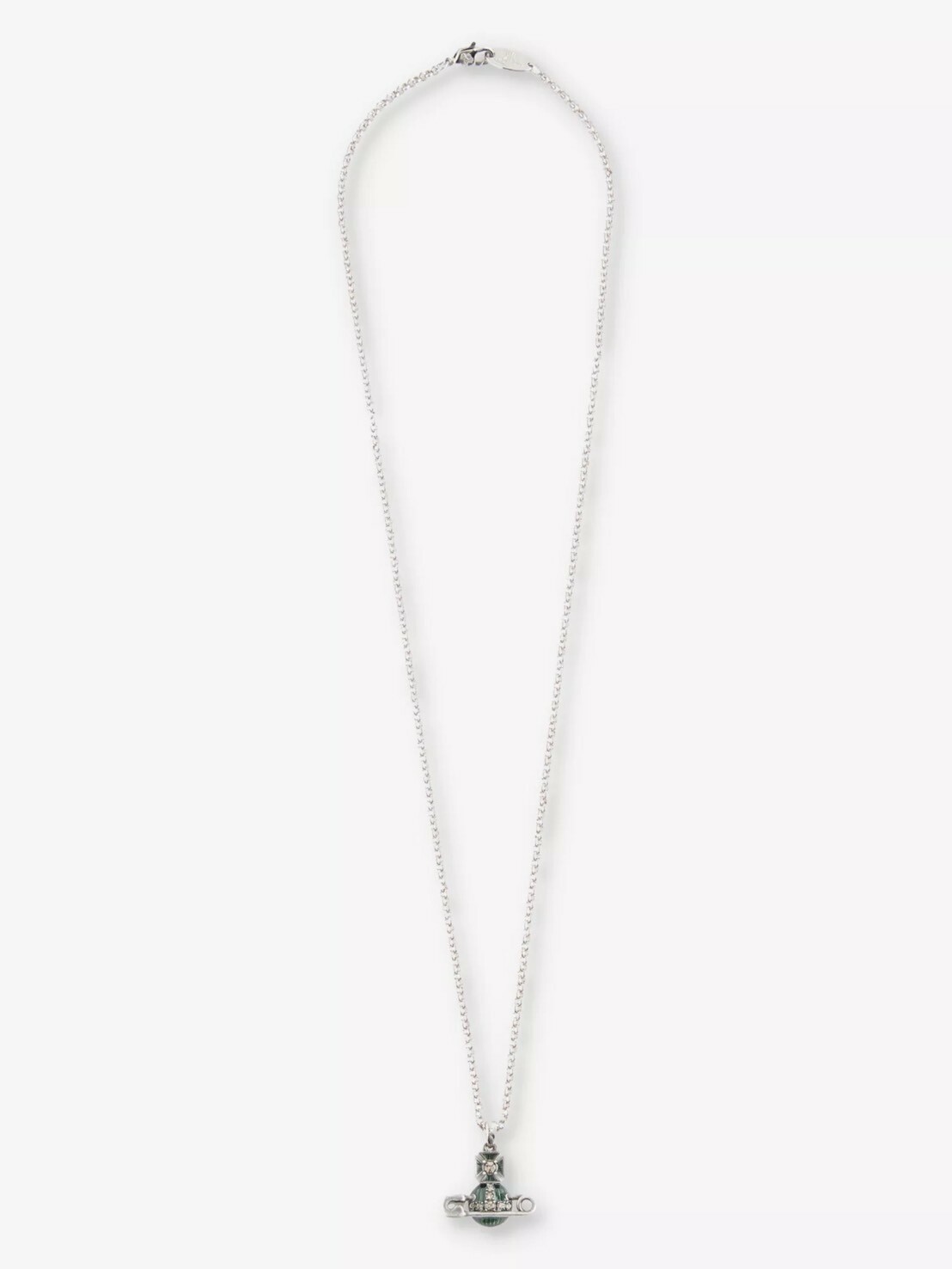 Vivienne Westwood 帶鑽土星Logo 瓷釉別針項鍊 西太后 KITTY NECKLACE