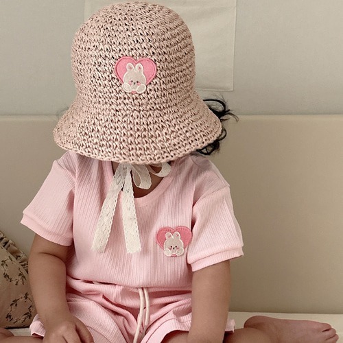DTD抱抱愛心系列-度假風編織草帽