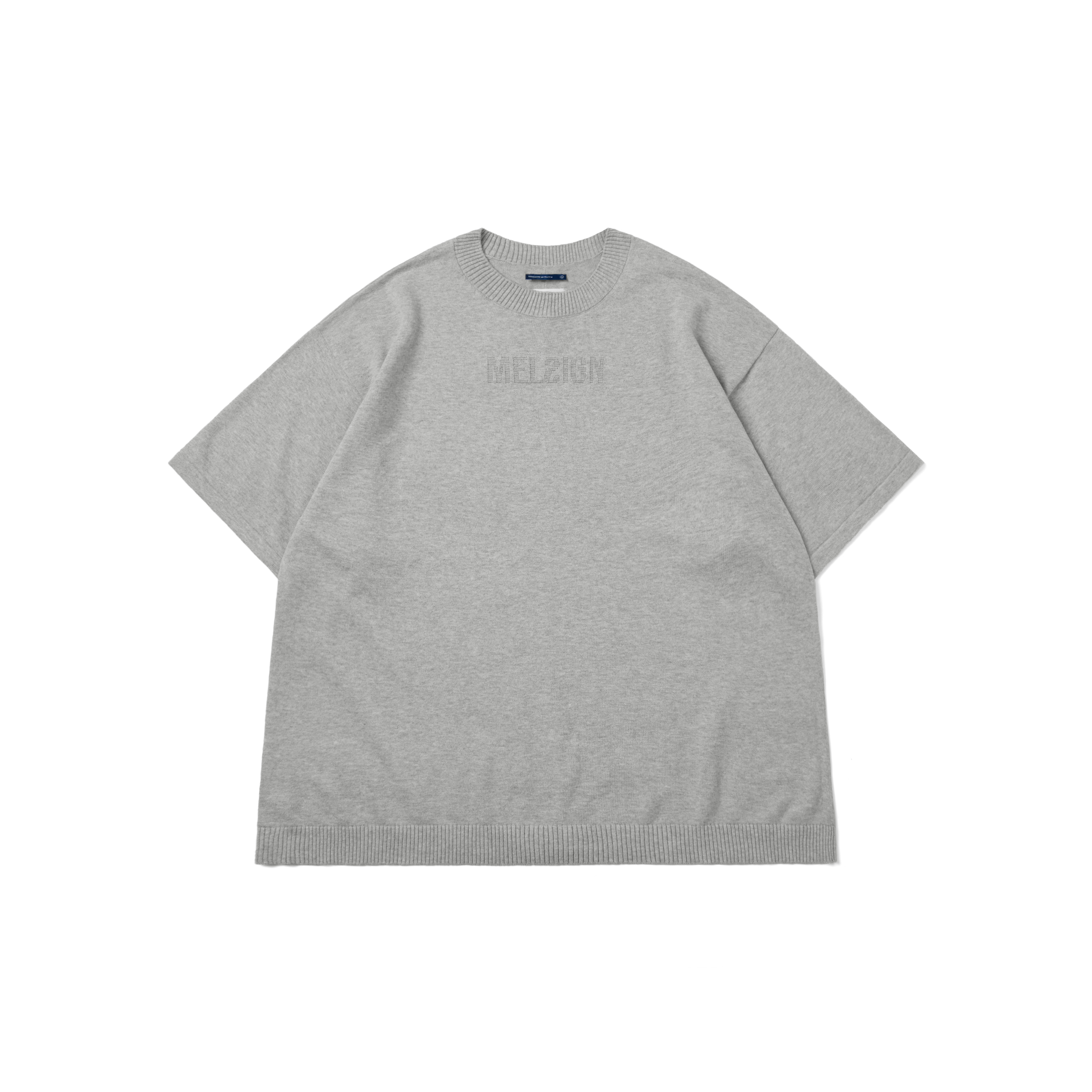MELSIGN - Summer Knit Logo Tee - Cloudy