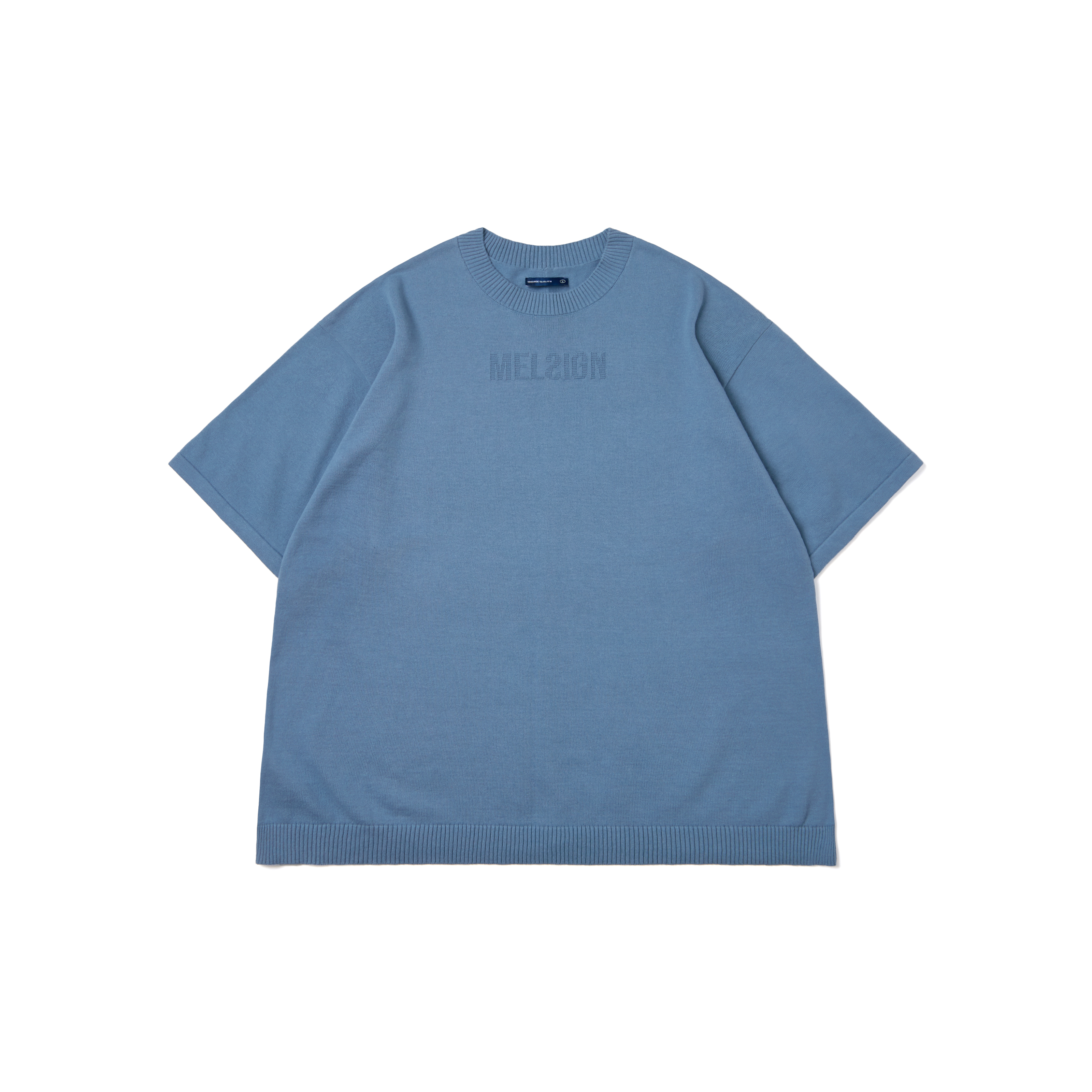 MELSIGN - Summer Knit Logo Tee - Sky