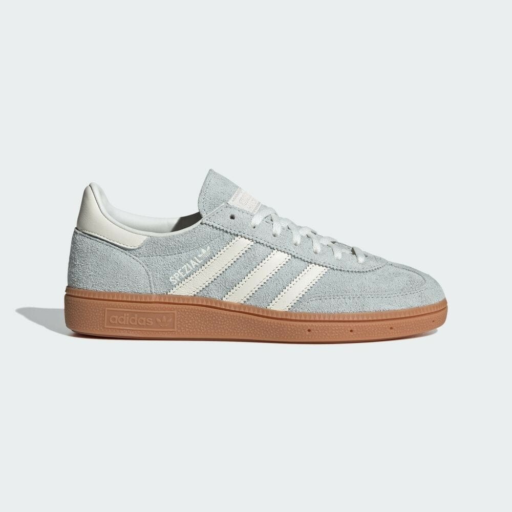 【adidas HANDBALL SPEZIAL W 復古鞋款 - 灰白麂皮 /焦糖】