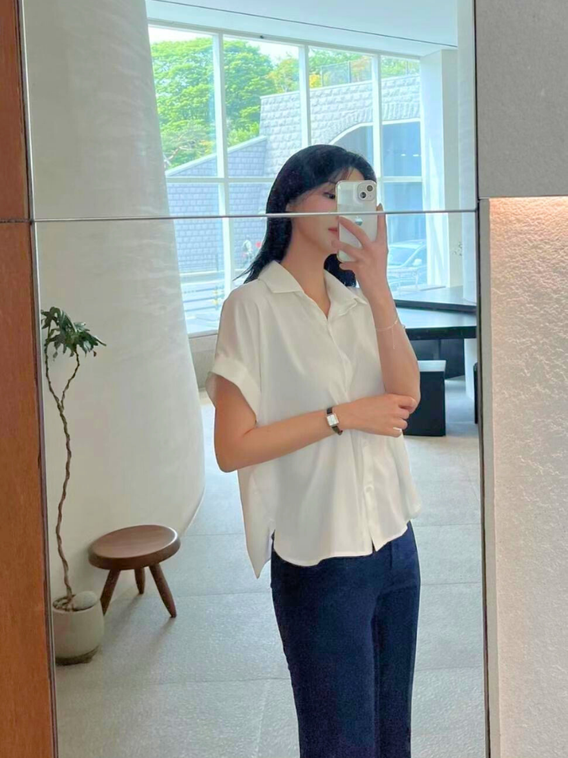 [現貨] Jess 涼感簡約襯衫 [ 象牙白 / Free ]