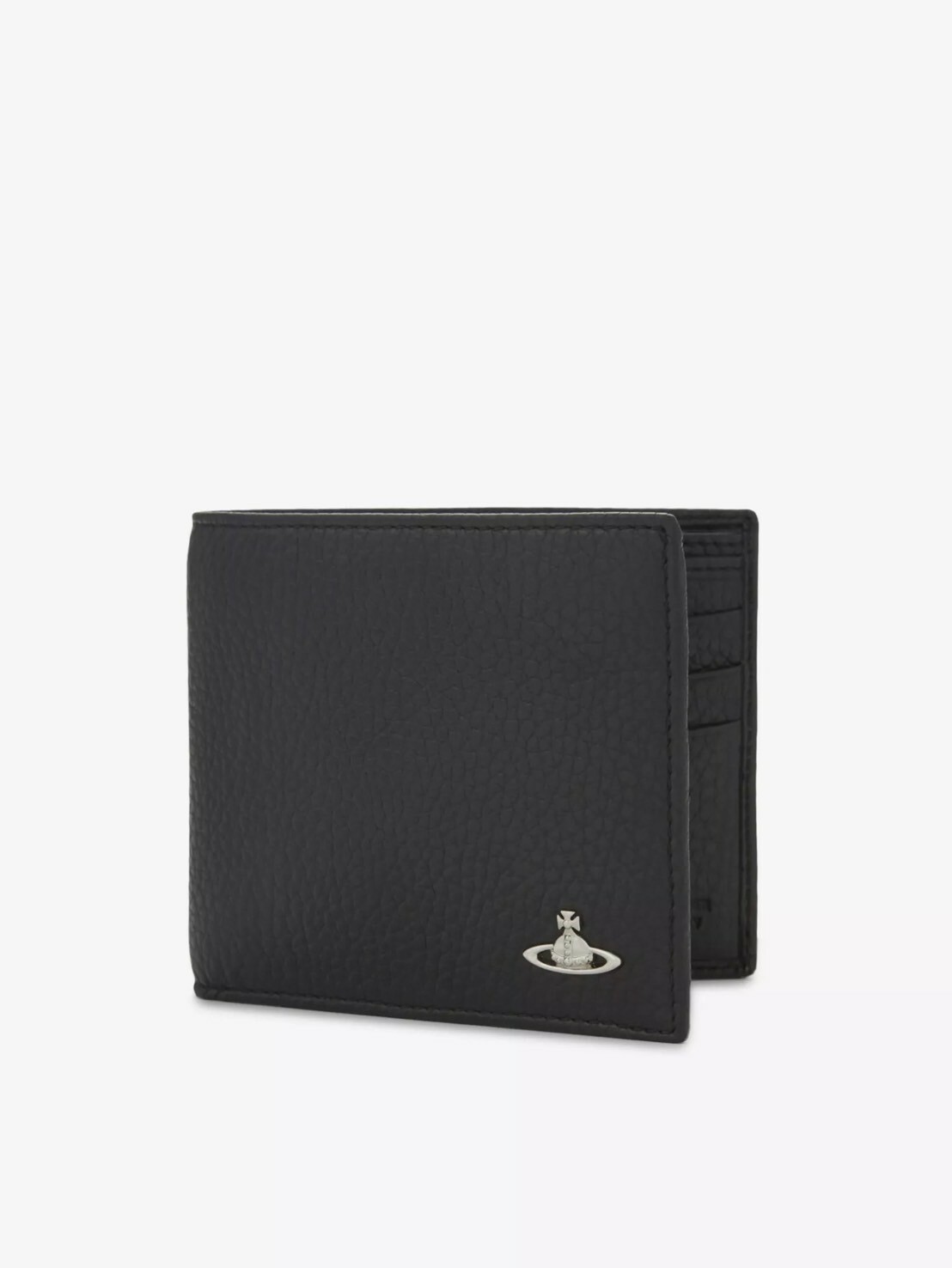 6折 Vivienne Westwood 浮雕土星Logo 皮革多卡短夾