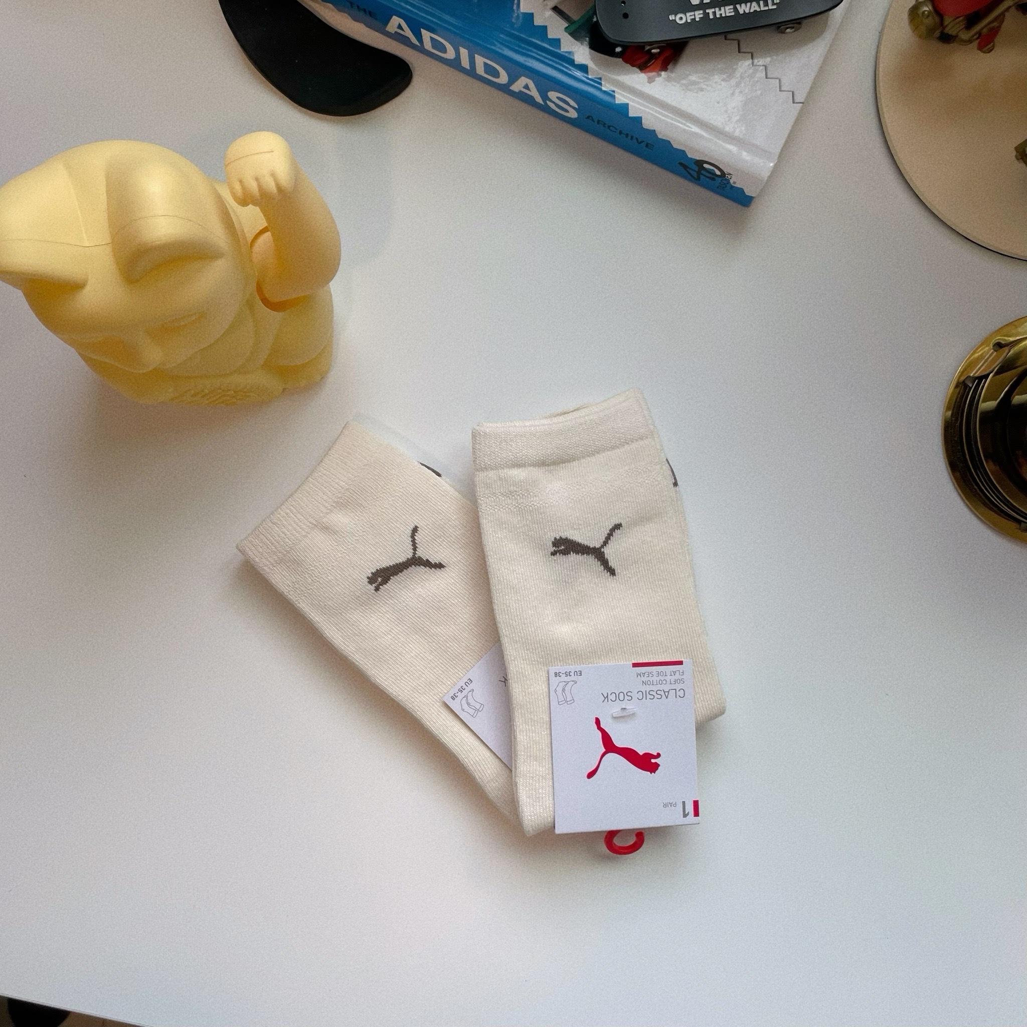 PUMA Fashion 燕麥奶茶 奶茶色 長襪 小腿襪 襪子 BB134904