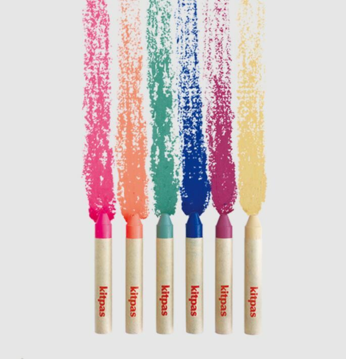 KITPAS 可水洗米製蠟筆-小小藝術家6色 Kitpas by ARTIST 6 Colors (Nature)