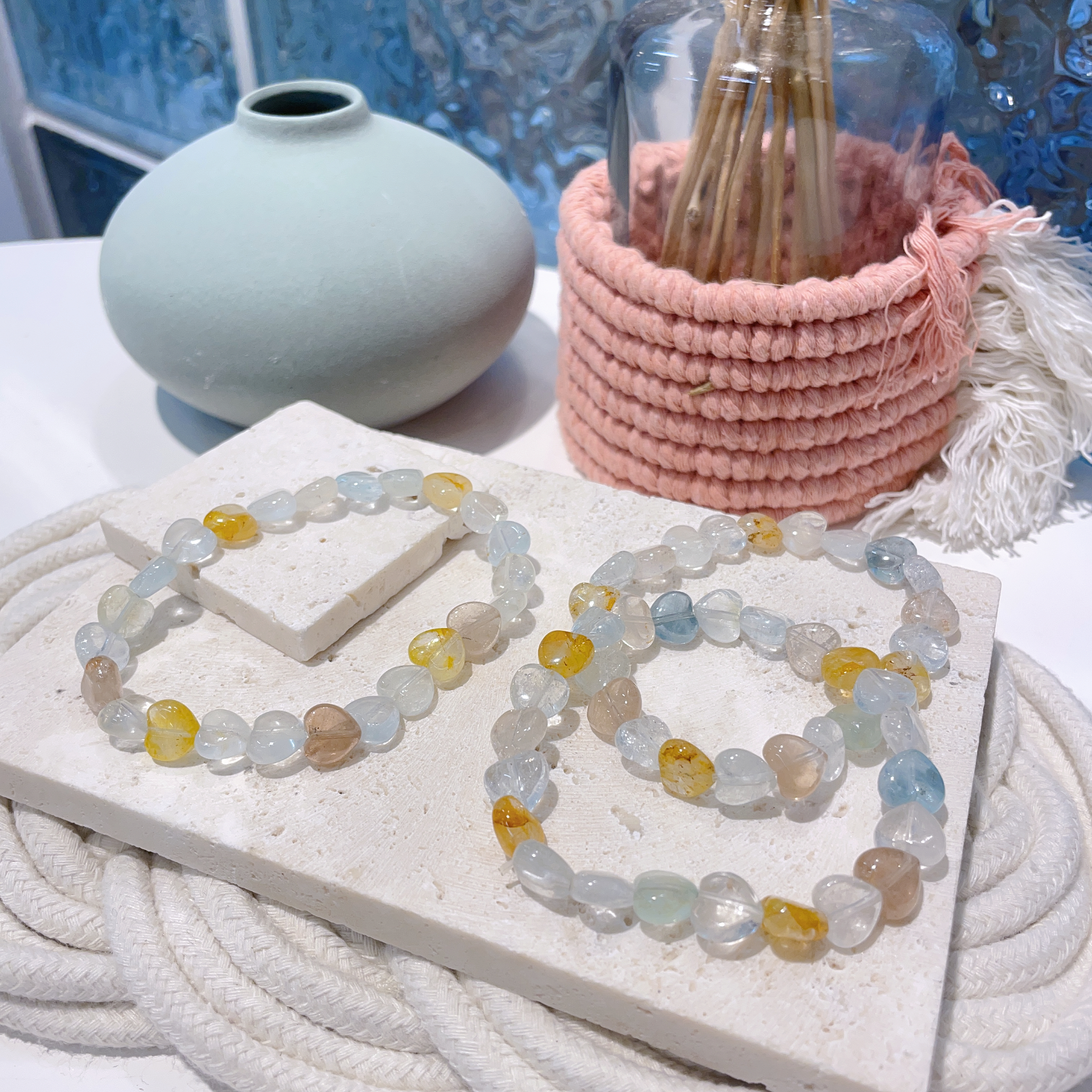 ❤️$120 彩托帕心心手串