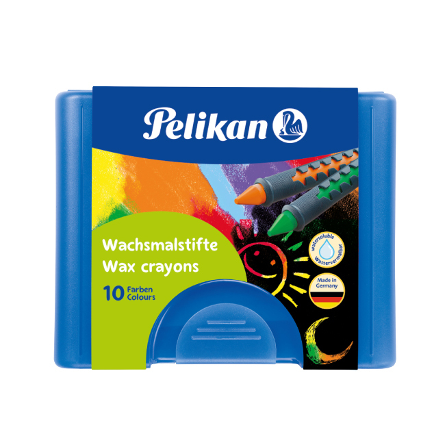 PELIKAN百利金 可溶性不沾手蠟筆10色 PLK723155