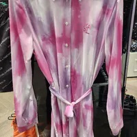 [S] KARL LAGERFELD DEGRADE LS WOVEN DRESS,SPRING CROCUS, 24UW1301-387 [FINAL SALE] (SKL1058)