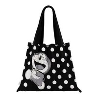 [S] PLEATS MAMA DORAEMON EDITION PODDLE BAG,BLACK, PM11ZW-SB13-BK1-F (SPL84)