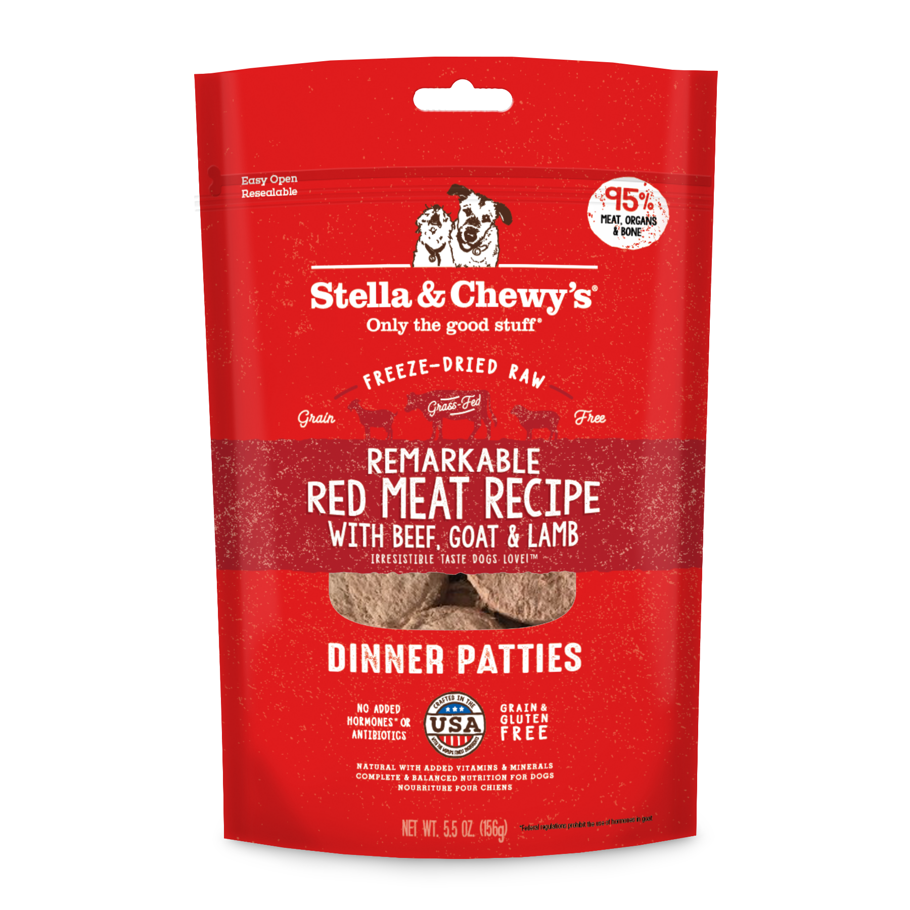 Stella & Chewy's 凍乾生肉狗狗主糧 非凡紅肉(牛肉、山羊及羊肉配方)