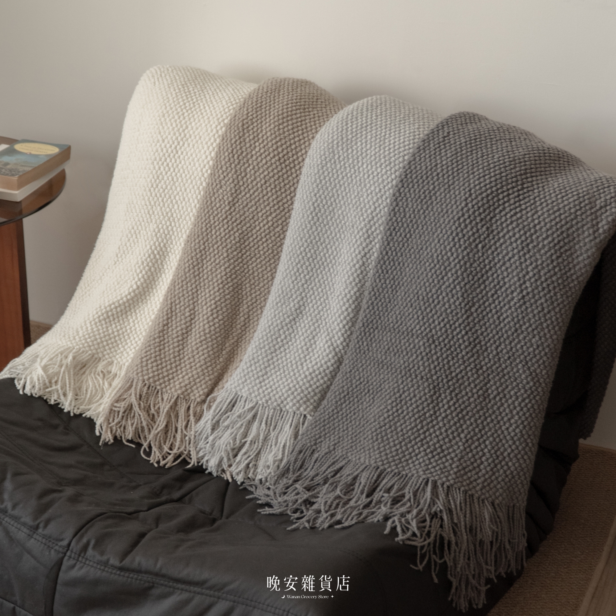 【tassel blanket仿羊毛】針織沙發毯