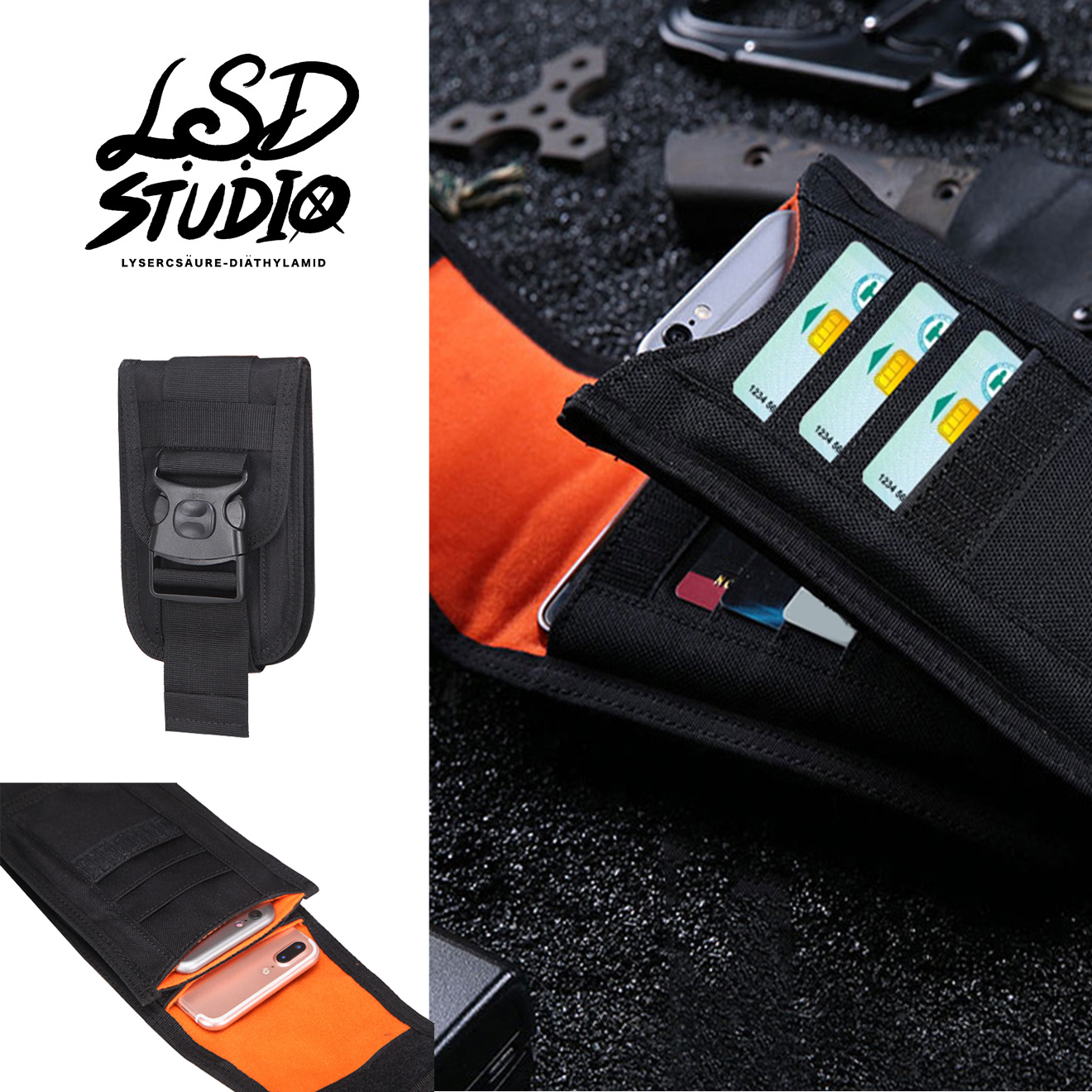 【BGYP1】軍用防盜插扣腰掛/molle系統擴充手機包 卡夾