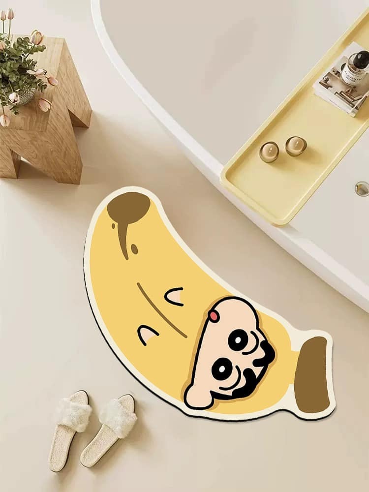 可愛香蕉硅藻泥地墊