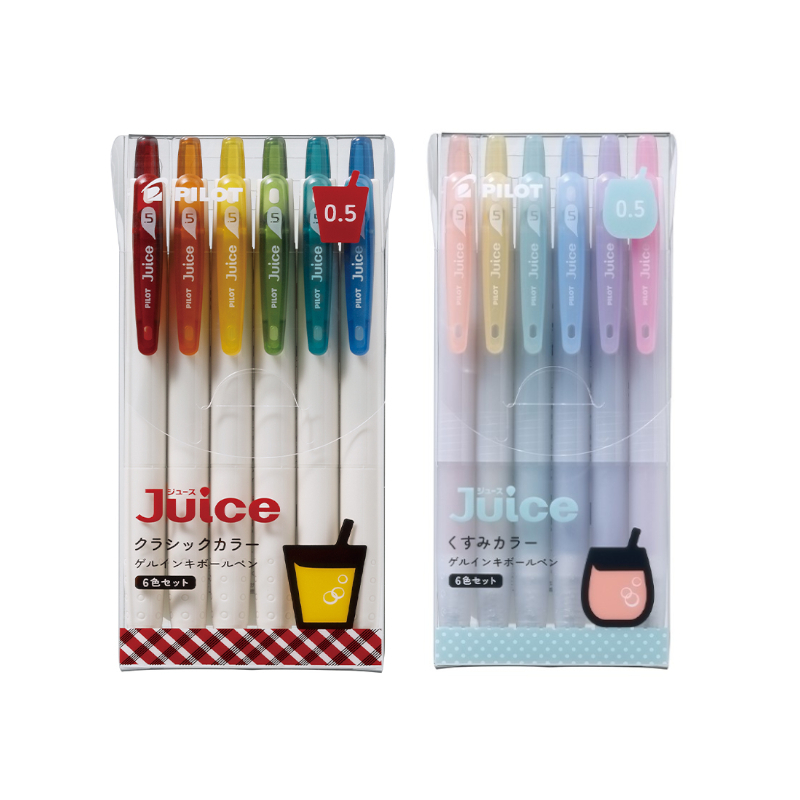 Juice 果汁筆 6色組(0.5mm) 經典色 / 莫蘭迪色｜PILOT 百樂