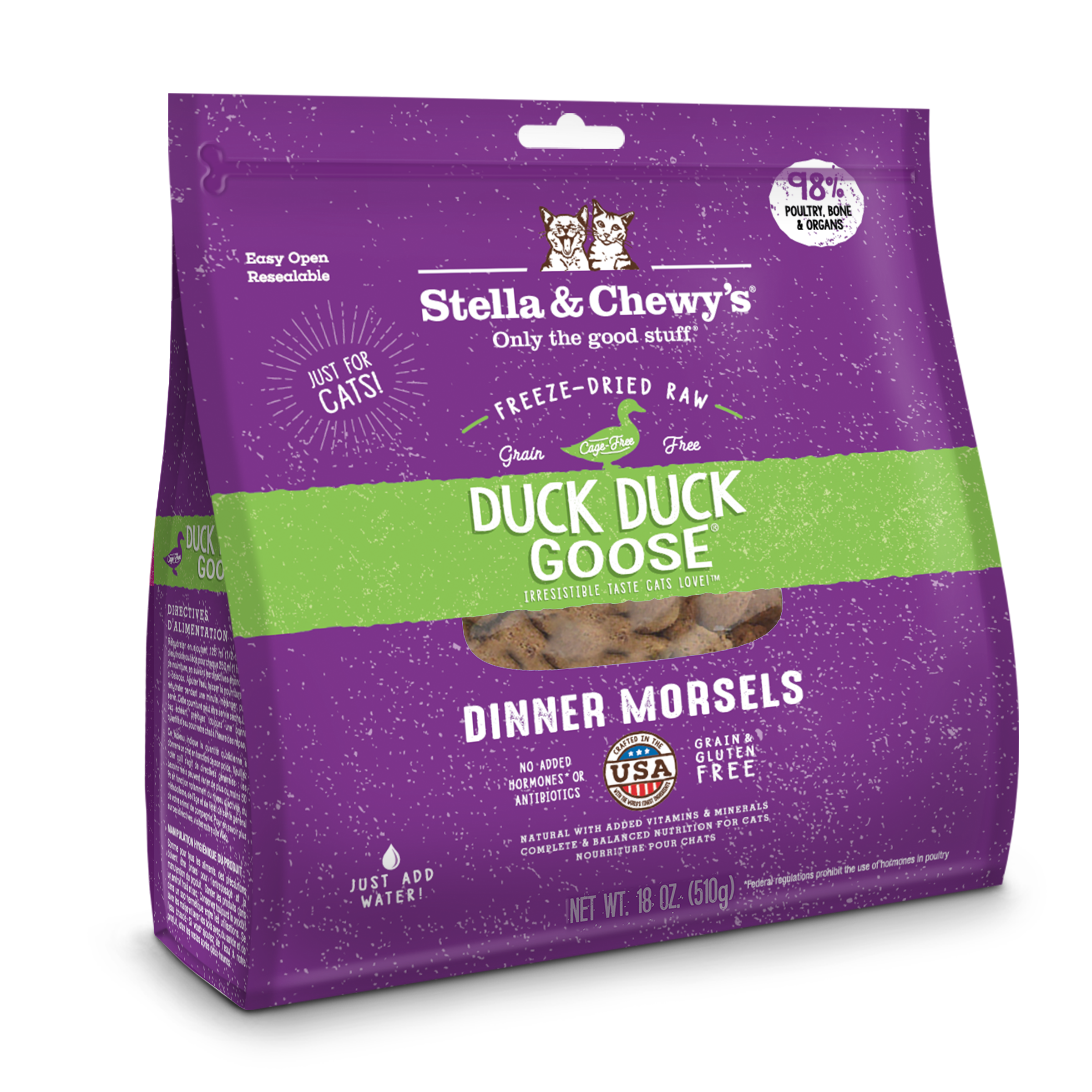 Stella & Chewy's 貓咪主糧 Freeze-Dried Raw Cat Food 鴨朋鵝友 (鴨肉及鵝肉配方)