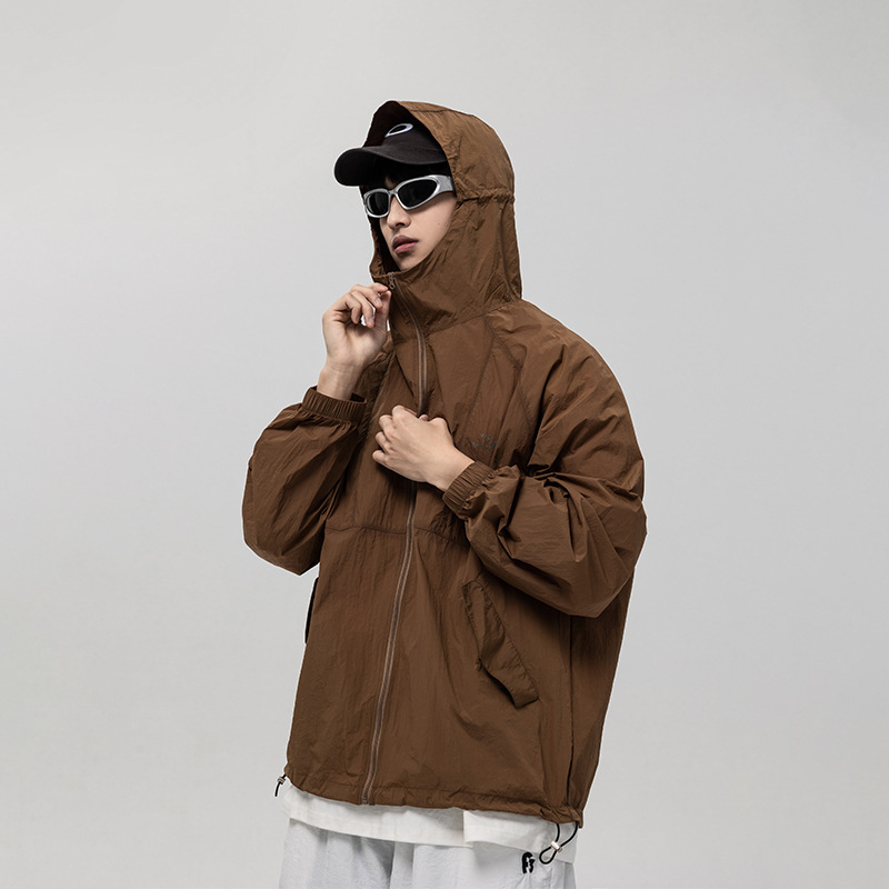 5M06 落肩掀蓋口袋連帽外套 兩色