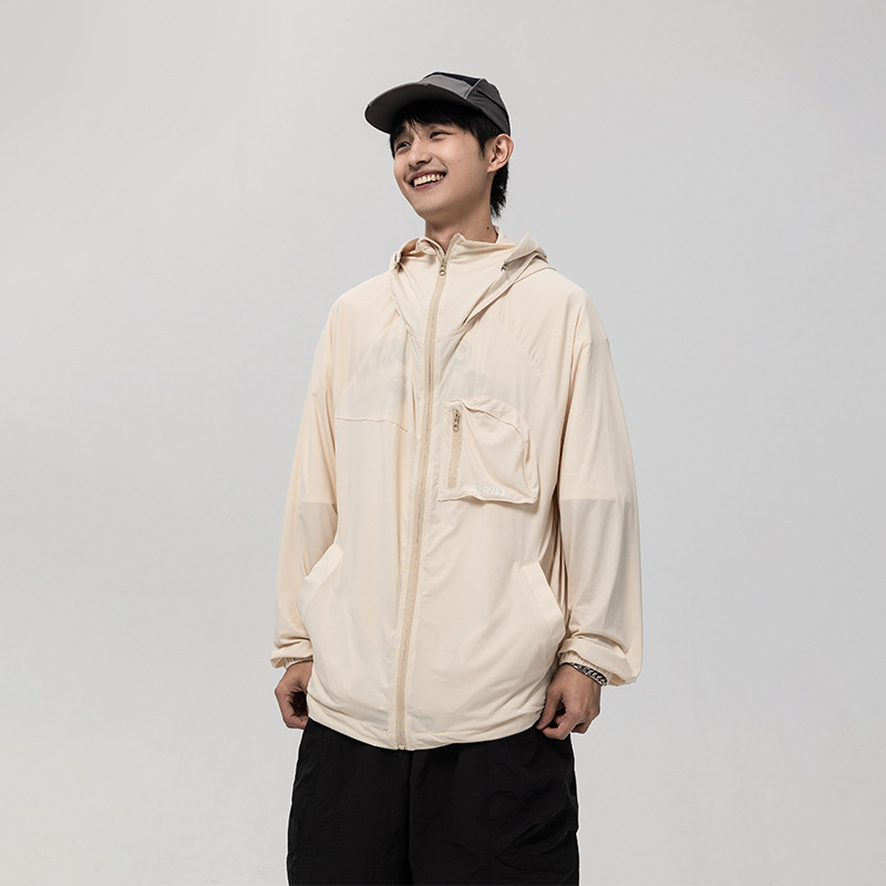 5M05 單口袋輕薄防曬連帽外套 兩色