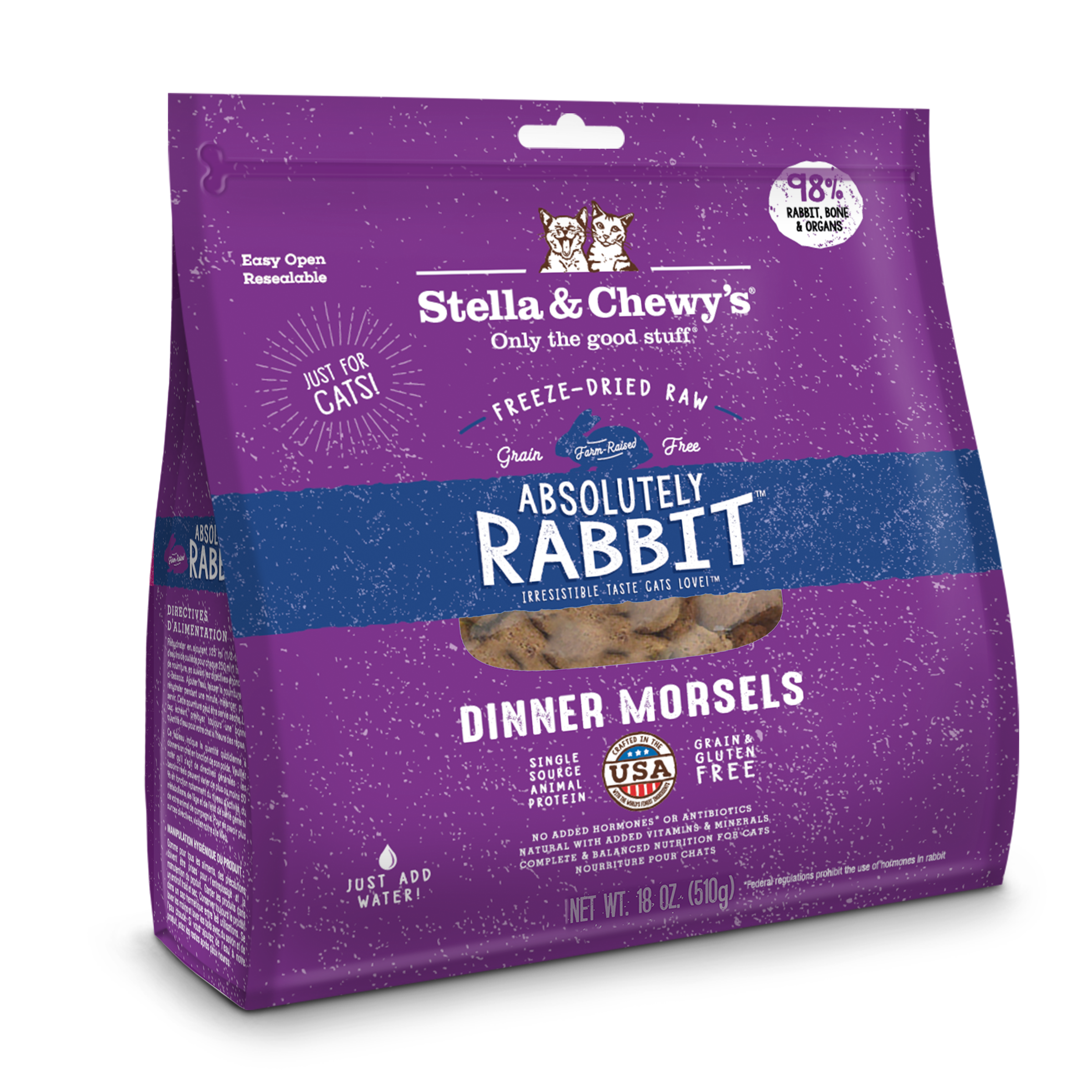 Stella & Chewy's 貓咪主糧 Freeze-Dried Raw Cat Food極度兔惑 (兔肉配方)