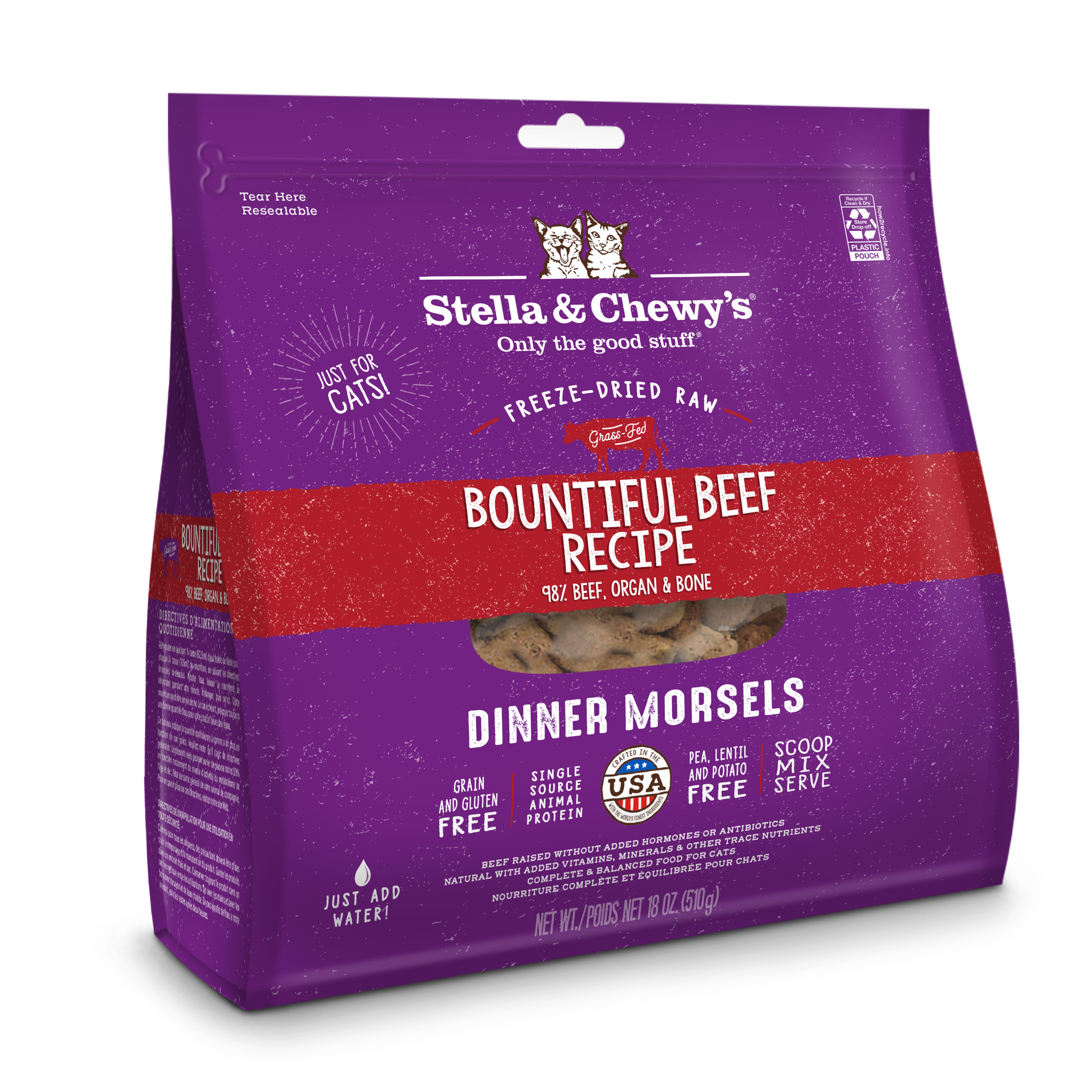 Stella & Chewy's 貓咪主糧 Freeze-Dried Raw Cat Food寬牛大量 (牛肉配方)