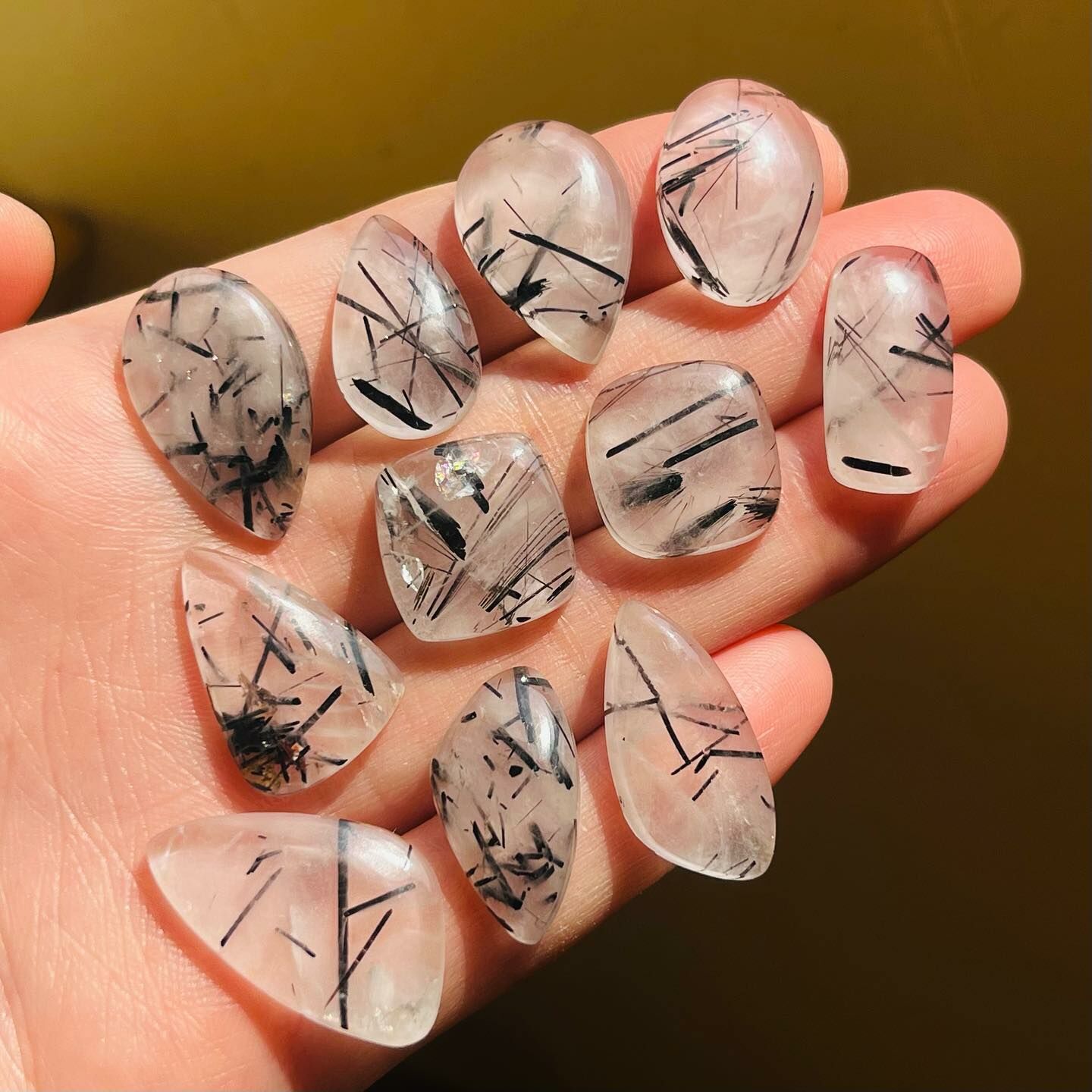 [原石] 黑髮晶 水晶墜面