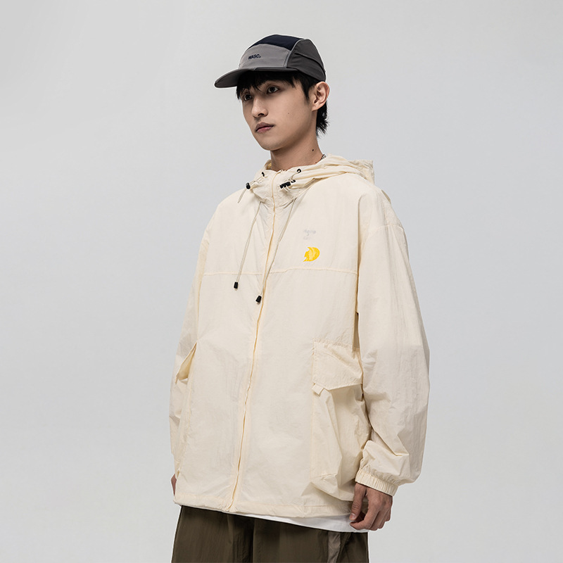 5M01 寬鬆大口袋防曬連帽外套 兩色