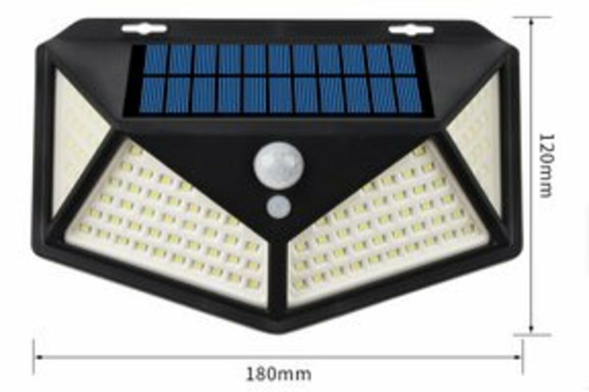 Solar Light Four-sided Luminous Human Body Induction Waterproof Street Light (114LED Large Disposable Rubber Board)