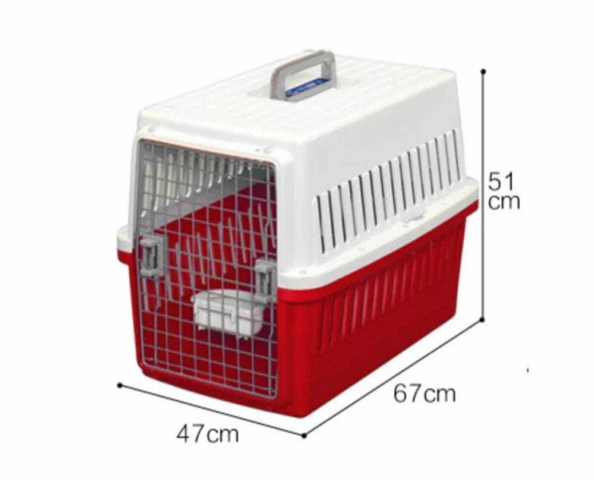 新款IRIS 中型犬飛機籠 (ATC-670)– 紅色 (適合20kg 以下) 