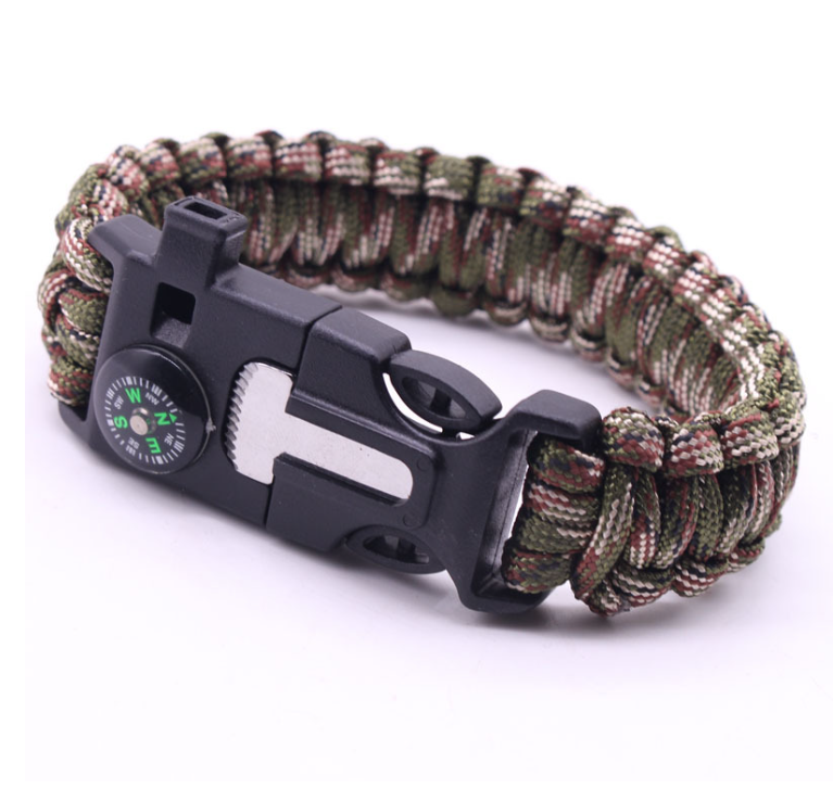 5-in-1 Multifunctional Wilderness Survival Hand Strap [Army Green Camouflage]