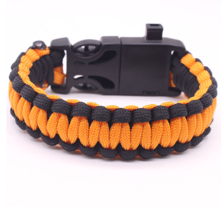 5-in-1 Multifunctional Wilderness Survival Handband [Orange + Black]