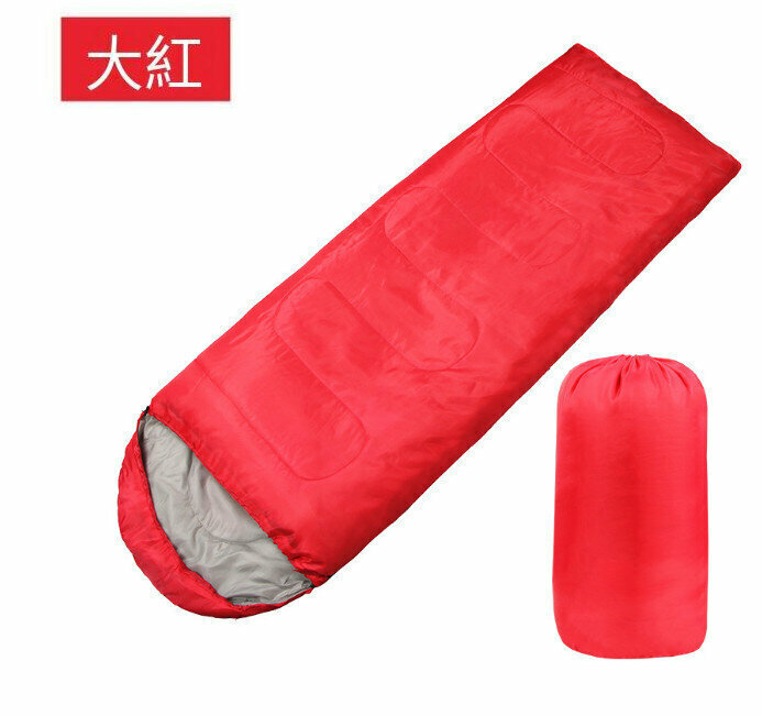 Cotton Envelope Outdoor Portable Ultra-Light Sleeping Bag [Big Red (180+30)*75cm]