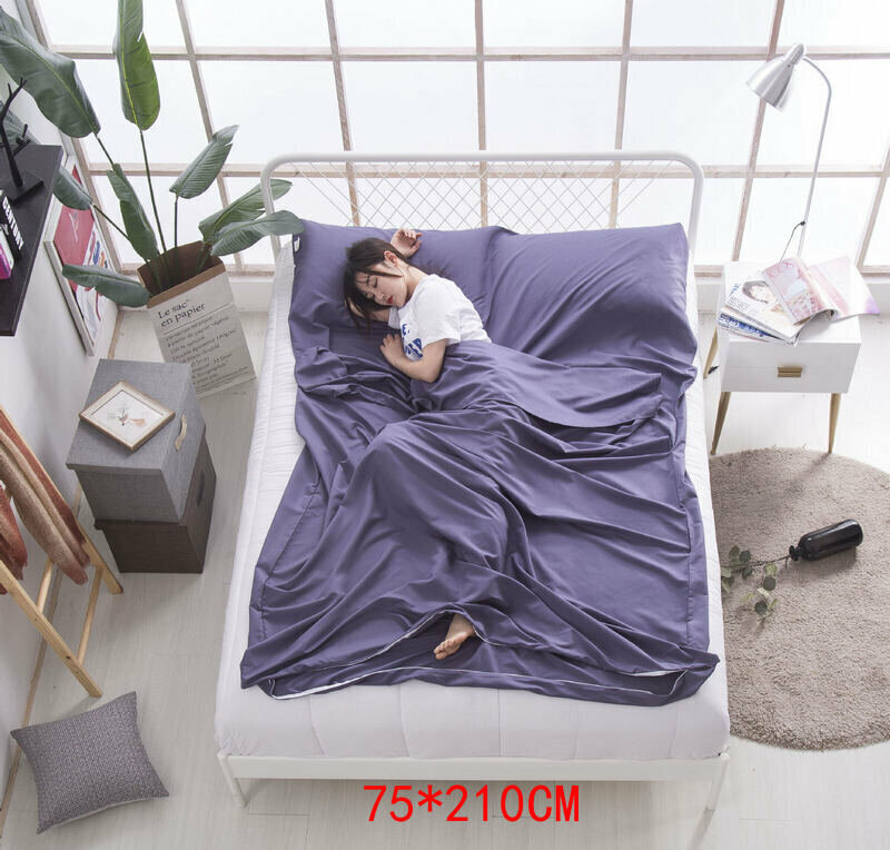 Lightweight and portable folding camping sleeping bag (jewel blue) 75*210CM folding lightweight rolling