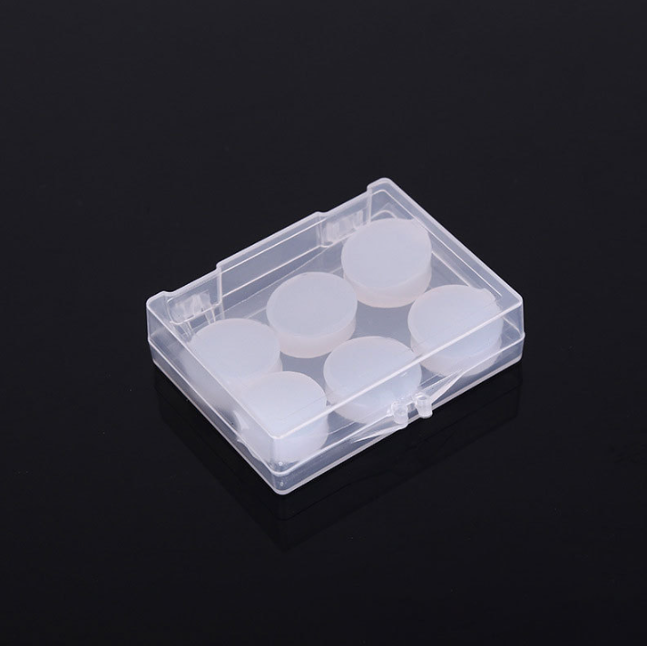 [6 pcs] soft silicone swimming earbuds sports earbuds silent earbuds shower earbuds [color milky white]