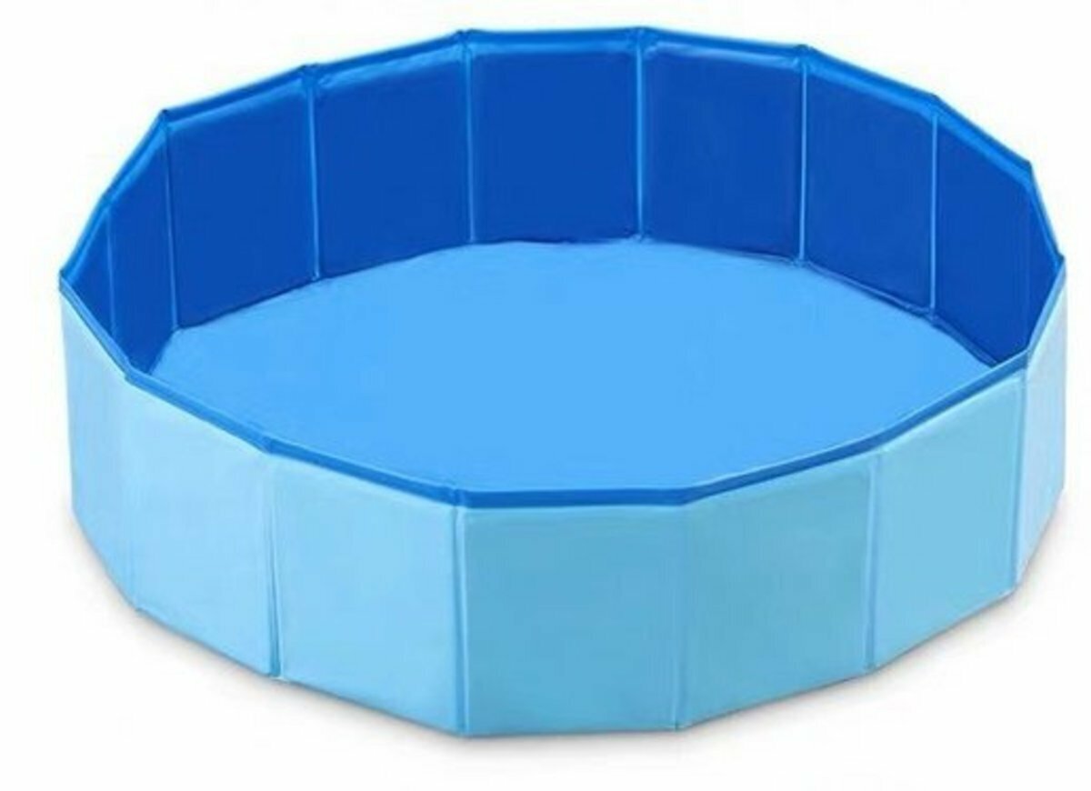 FOLDING INFLATABLE POOL BATH POOL (100X30CM BLUE)